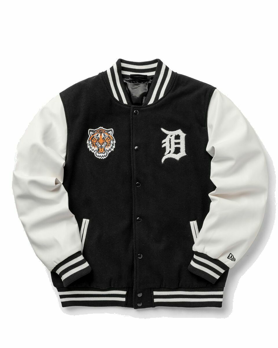 Photo: New Era Mlb Wordmark Varsity Jacket Detroit Tigers Black - Mens - College Jackets