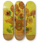 The SkateRoom - Vincent Van Gogh Set of Three Printed Wooden Skateboards - Yellow