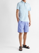 THEORY - Bron Slub Organic Cotton-Jersey Polo Shirt - Blue