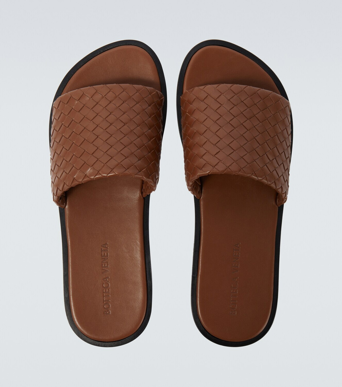 Bottega Veneta Elio Intrecciato leather slides