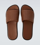 Bottega Veneta Elio Intrecciato leather slides