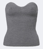 Jil Sander Wool-blend bustier top