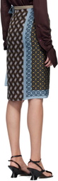 Dries Van Noten Multicolor Wrap Scarf Midi Skirt
