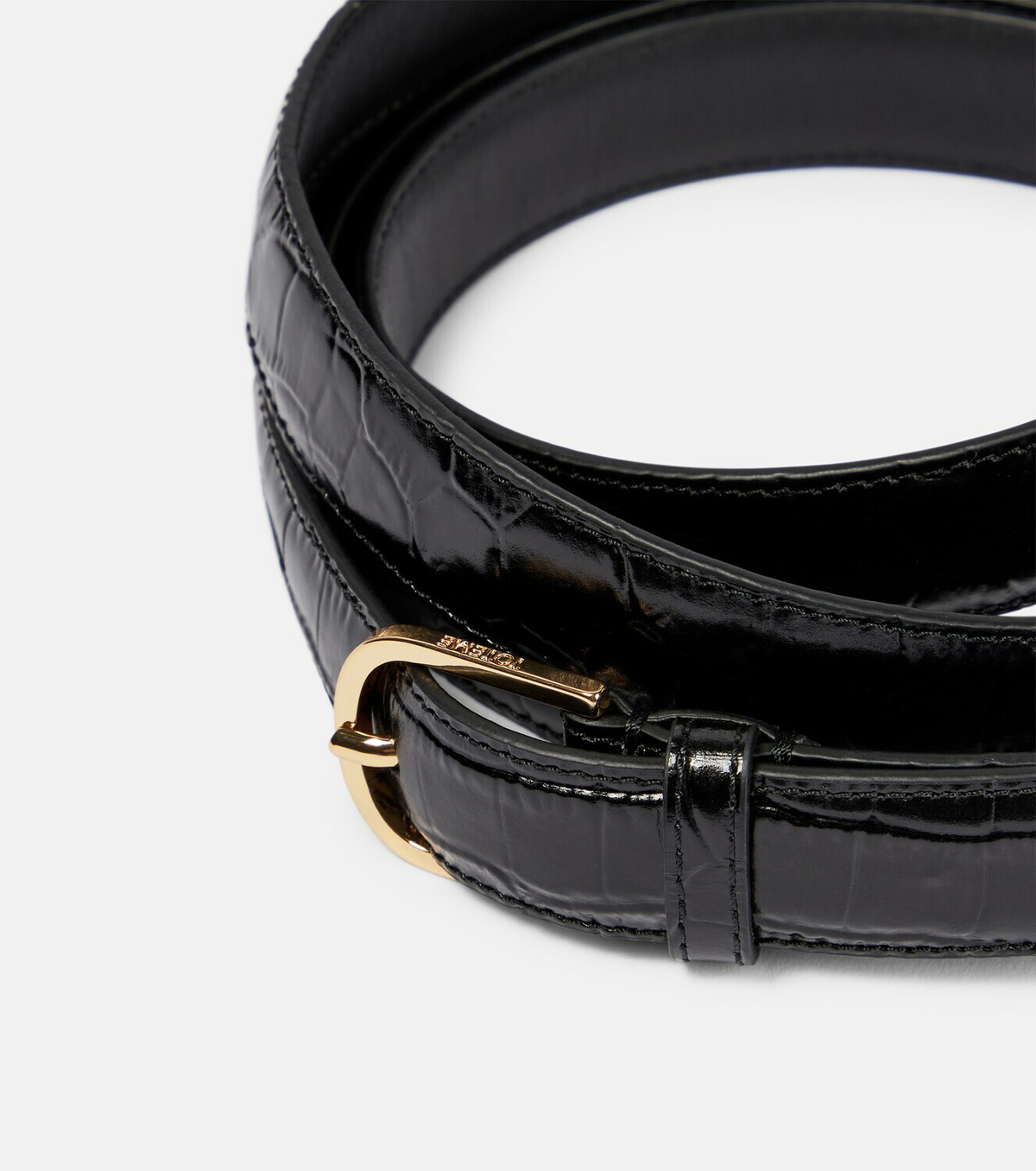 Toteme Slide Clasp Leather Belt, Black TOTEME Double clasp leather belt black | REVERSIBLE main image 3