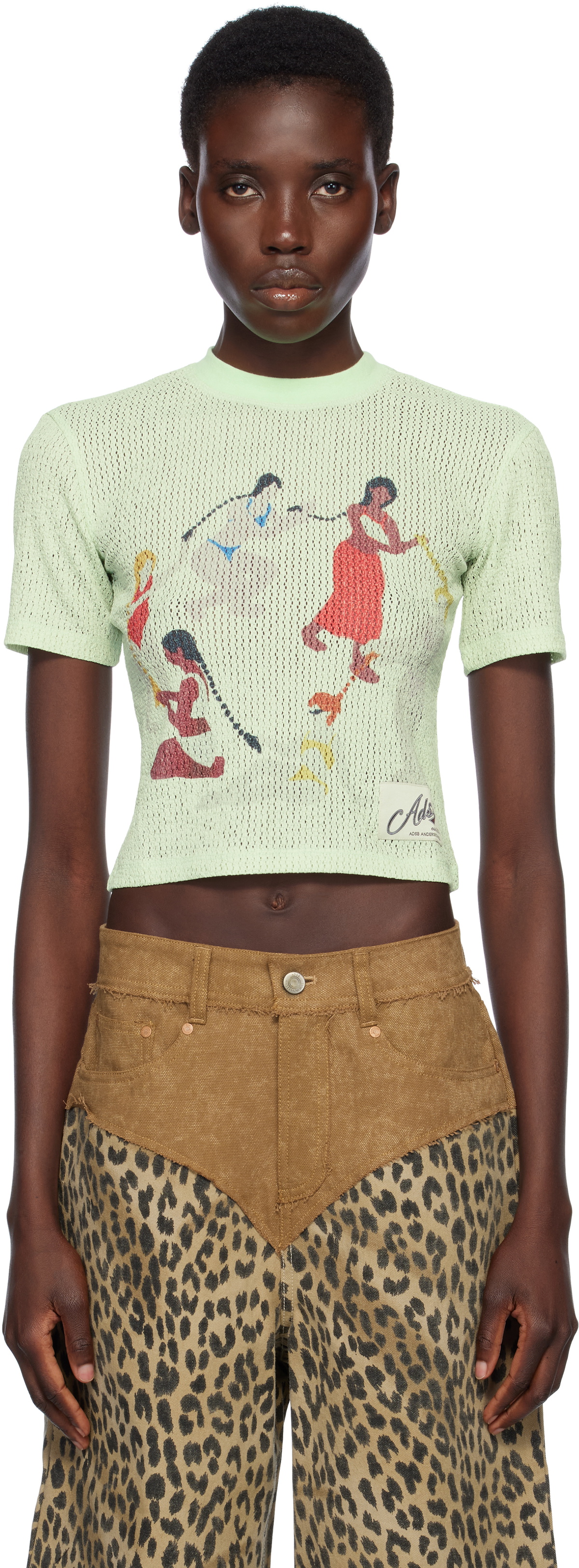 【ANDERSSON BELL】 COLLAGE PRINTED WRAP T-SHIRT Andersson Bell Collage Printed Wrap T-shirt in Multi