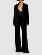 GALVAN - Julianne High Rise Velvet Wide Leg Pants