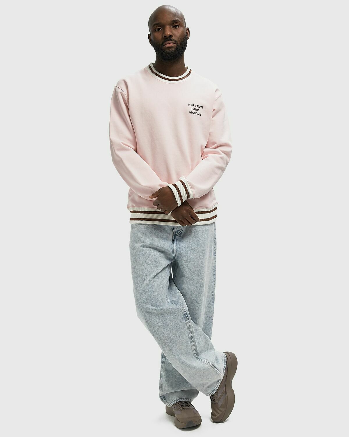 Drôle de Monsieur Slogan Sport Sweatshirt pink Men
