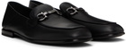 Ferragamo Black Gancini Ornament Loafers