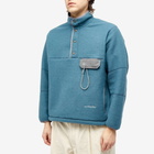 And Wander Men's Wool Fleece Pullover in Blue Grey