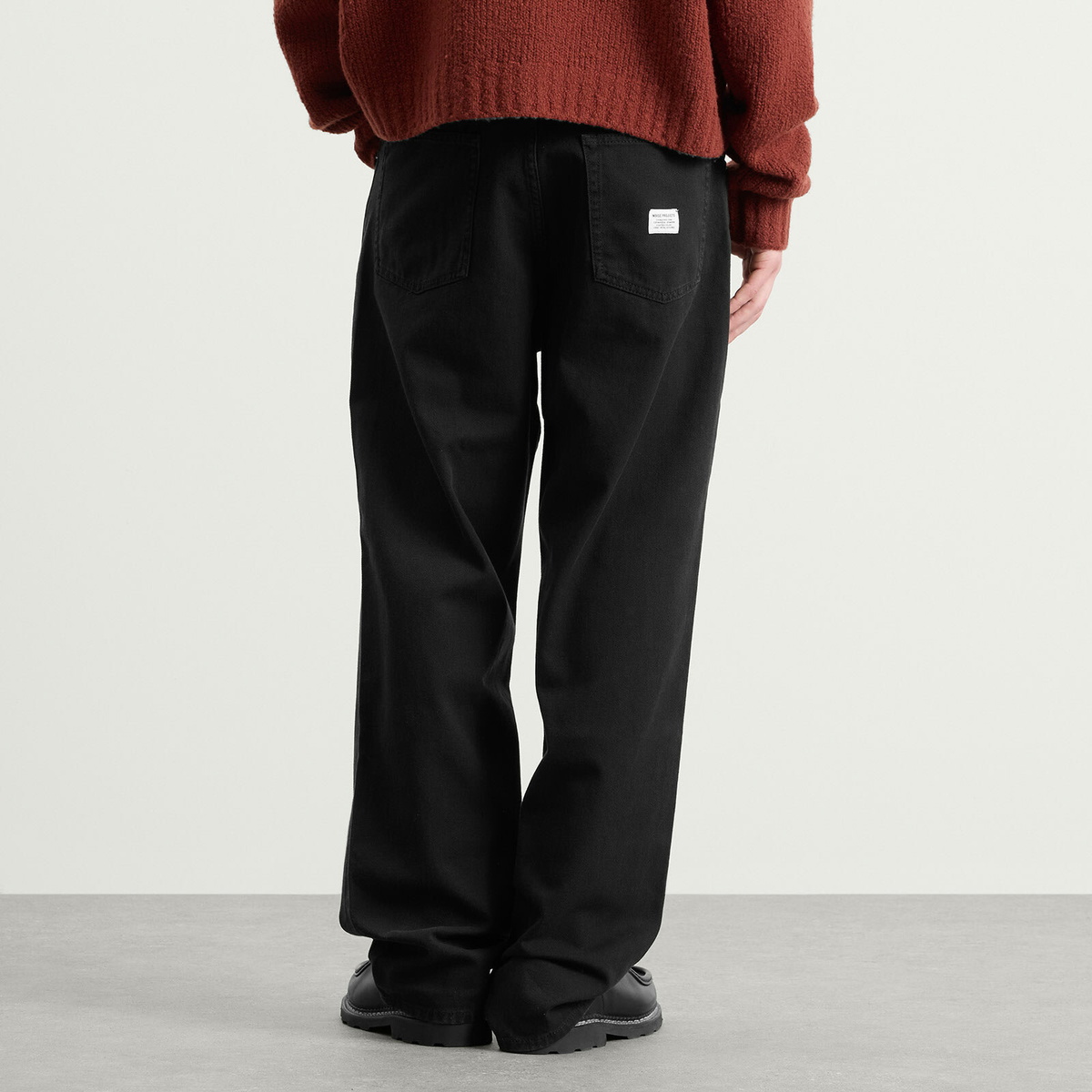 Norse Projects Men's Korshavn Relaxed Twill 5 Pocket Trousers in Black