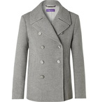 Ralph Lauren Purple Label - Double-Breasted Mélange Wool-Blend Pea Coat - Gray