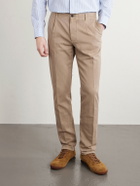 Slowear - Tapered Pleated Cotton-Blend Gabardine Trousers - Neutrals