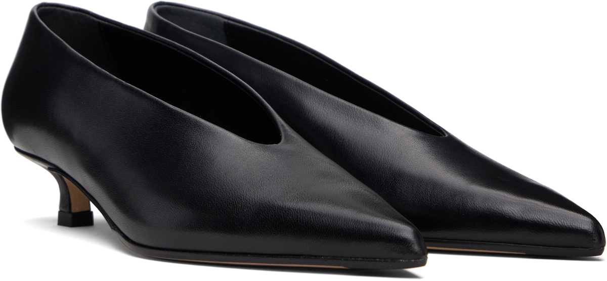 Aeyde Black Clara Pointed-Toe Heels
