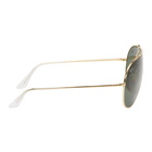 Ray-Ban Gold and Green Pilot Wings Sunglasses