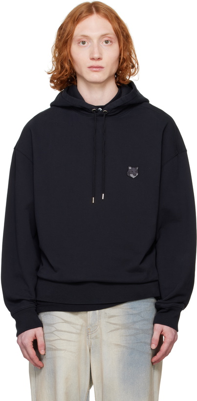 Photo: Maison Kitsuné Black Bold Fox Head Patch Oversize Hoodie