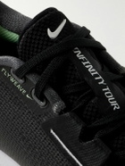 Nike Golf - Air Zoom Infinity Tour 2 Rubber-Trimmed Flyknit Golf Sneakers - Black
