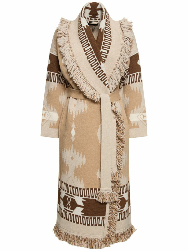 Photo: ALANUI - Icon Jacquard Knit Wool Long Coat