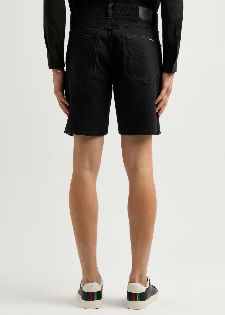 Nudie Jeans Seth Denim Shorts Black
