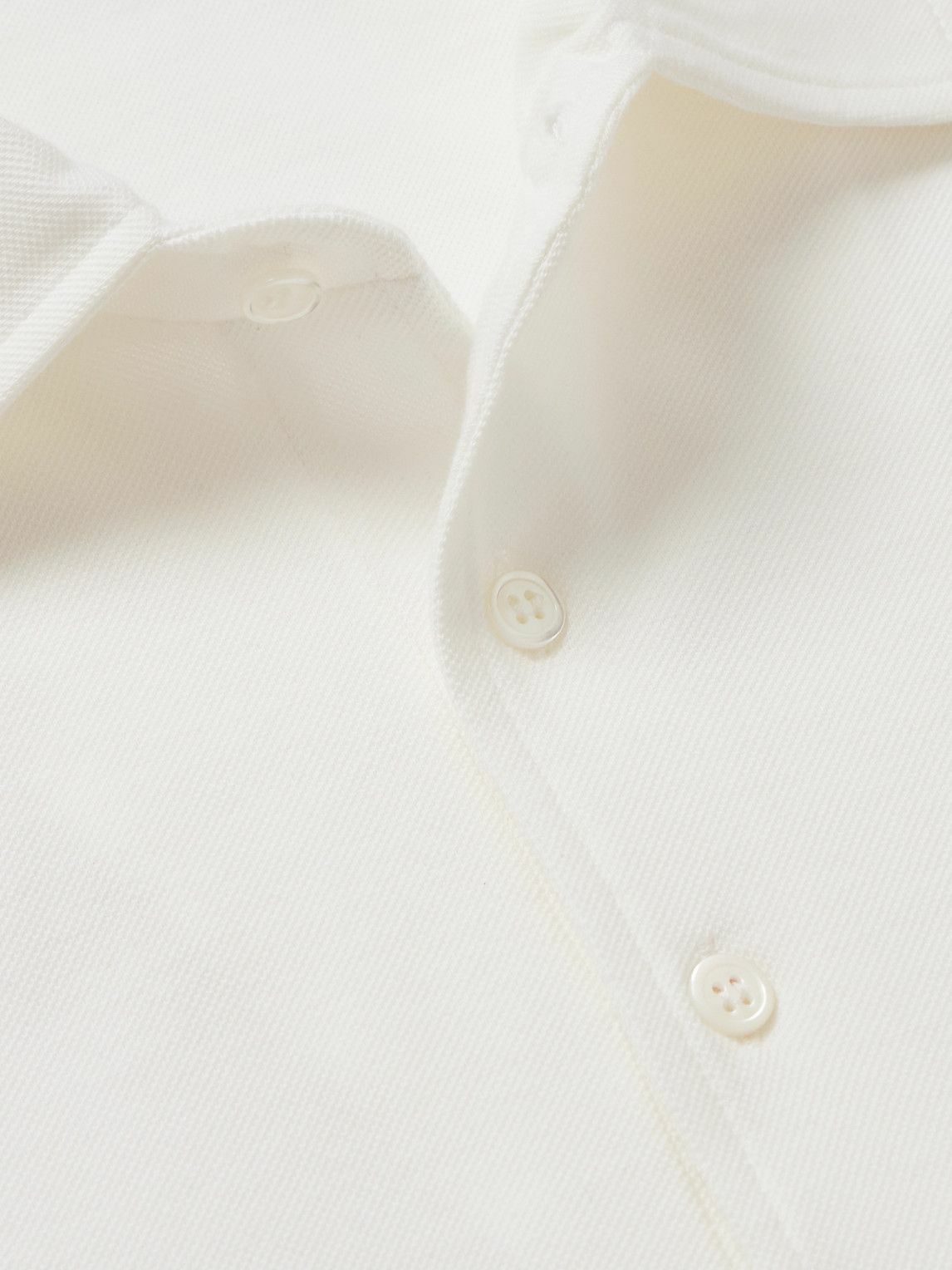 De Petrillo - Cotton-Piqué Polo Shirt - White