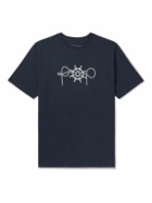 Pop Trading Company - Captain Logo-Print Cotton-Jersey T-Shirt - Blue