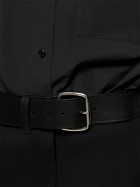 ALEXANDER WANG - Mini Cotton Shirt Dress W/ Leather Belt
