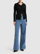 WEEKEND MAX MARA Papiro Stretch Rib Knit Cardigan