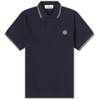 Stone Island Men's Patch Polo Shirt in Navy Blue