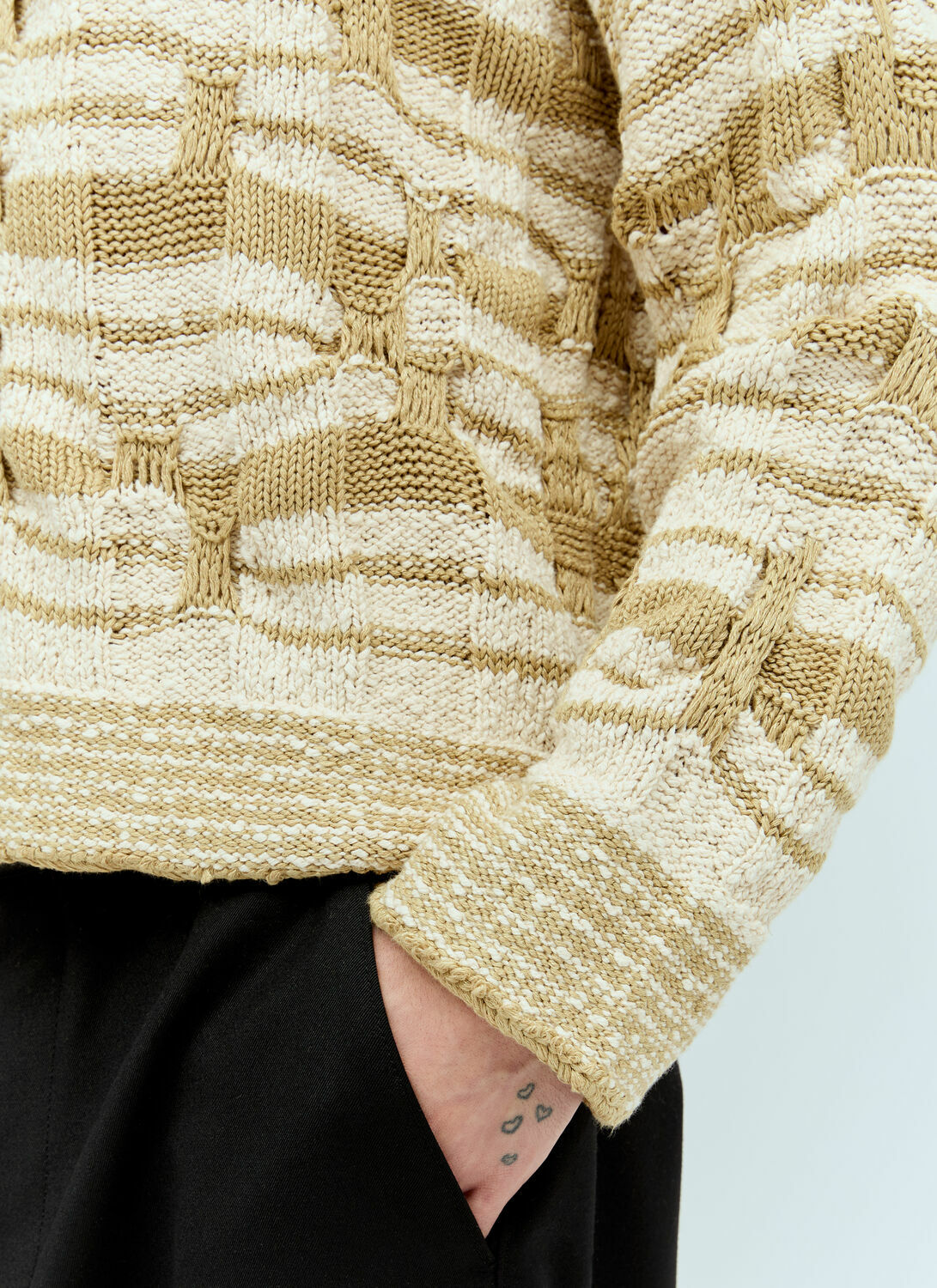 Bottega Veneta Distorted Stripe Knit Sweater