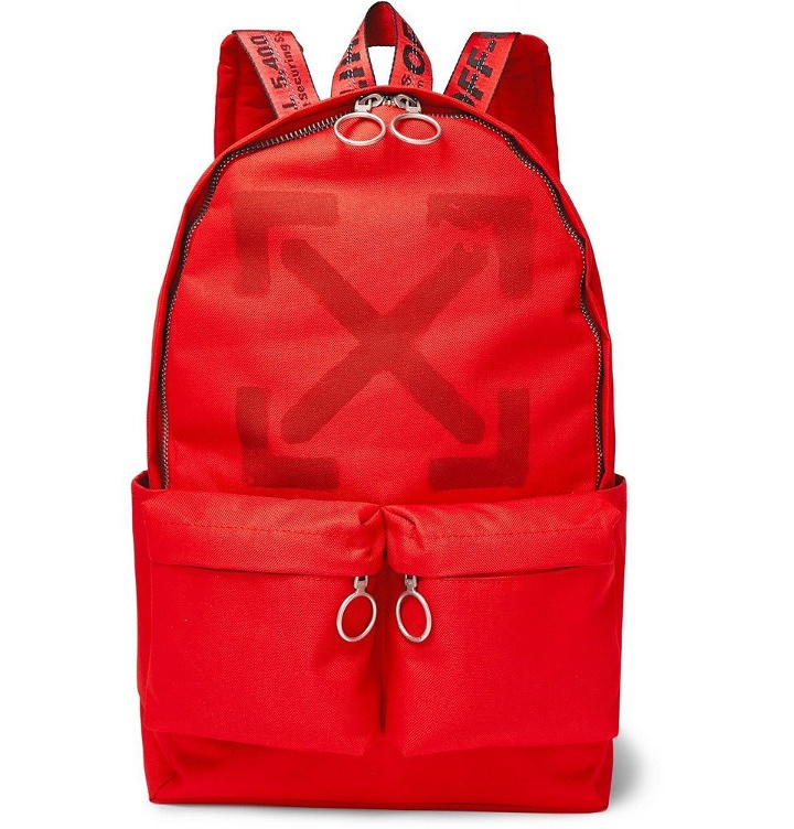 Photo: Off-White - Printed Canvas Backpack - Men - Red