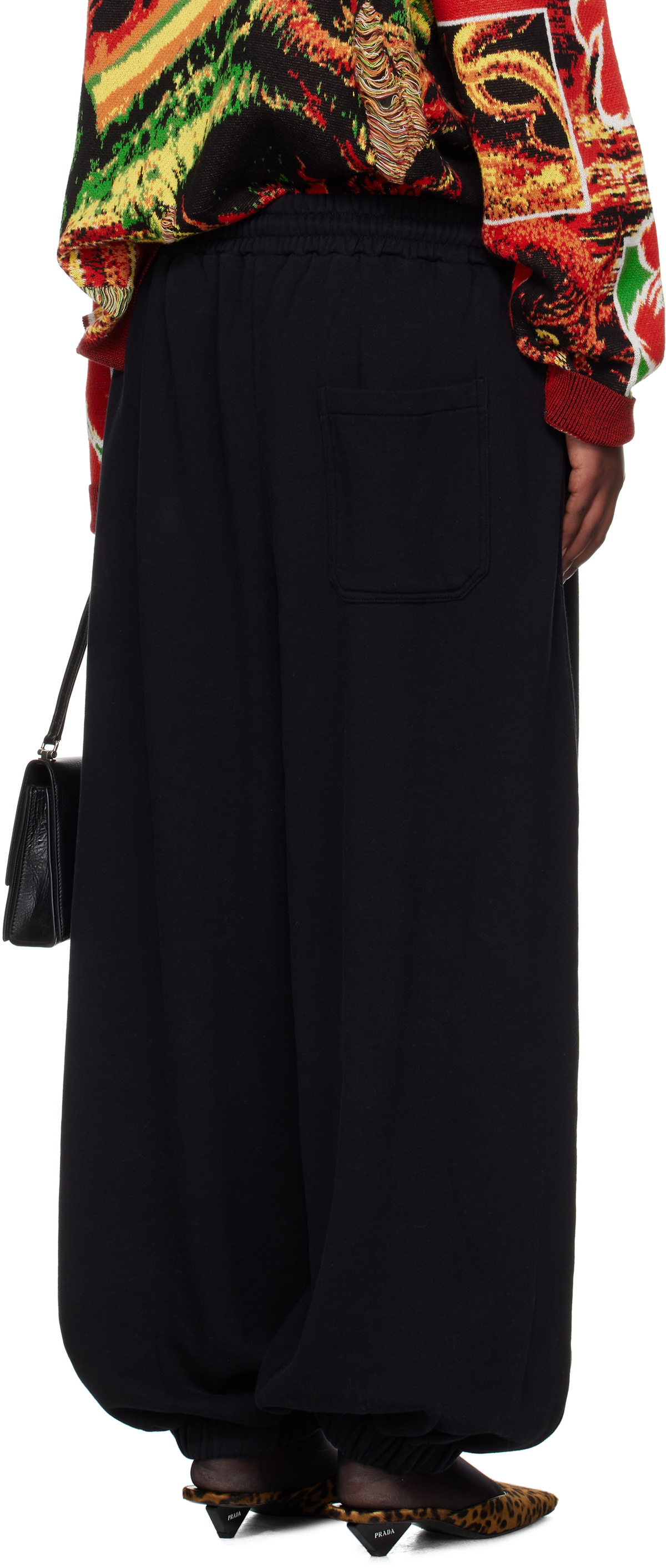 LU'U DAN Black Baggy Bontan Lounge Pants