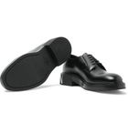 Valentino - Valentino Garavani Logo-Print Leather Derby Shoes - Men - Black