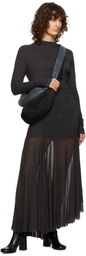 LEMAIRE Brown Transparent Maxi Dress