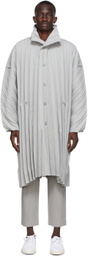 Homme Plissé Issey Miyake Grey Light Edge Coat