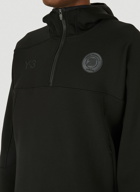Logo Motif Hooded Sweatshirt in Black