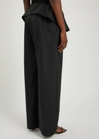 Wardrobe.nyc Fisherman Wrap-front Cotton-blend Poplin Trousers Black