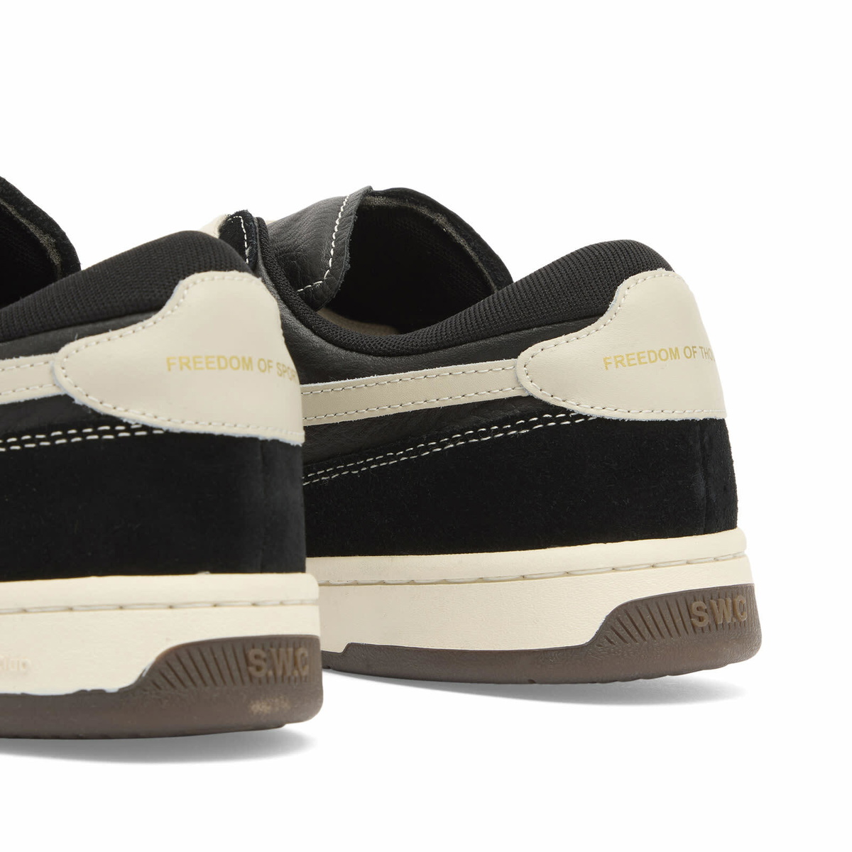 Stepney Workers Club Men's Casson S-Strike Leather Suede Sneaker in Black