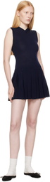 Sandy Liang Navy Millie Minidress