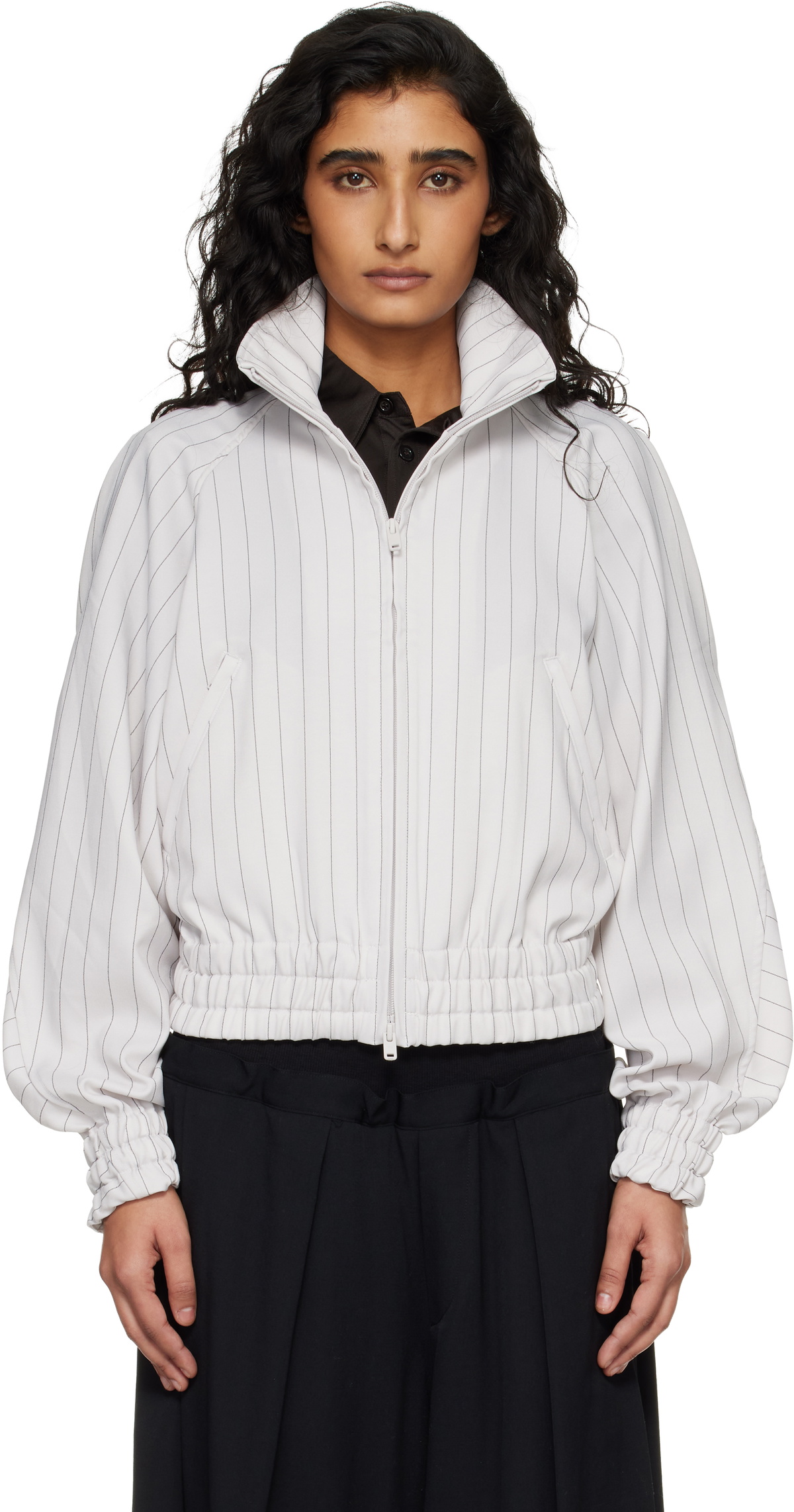 Y-3 Off-White Pinstripe Sport Uniform Jacket