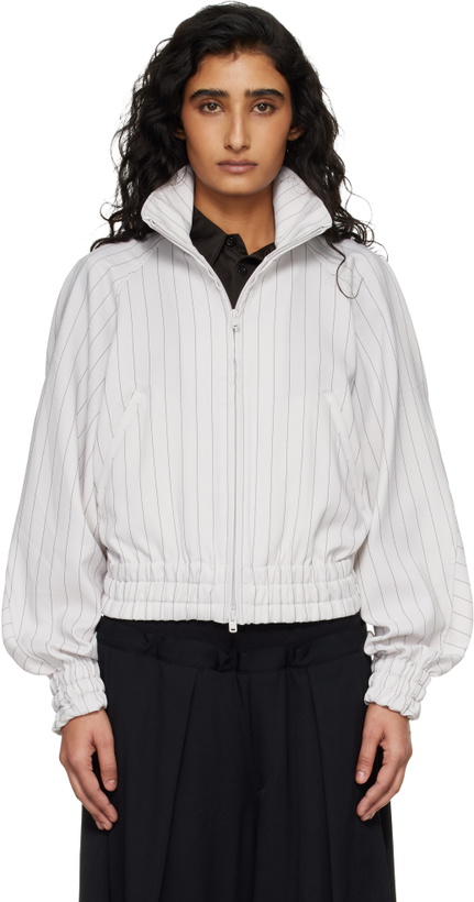 Photo: Y-3 Off-White Pinstripe Sport Uniform Jacket