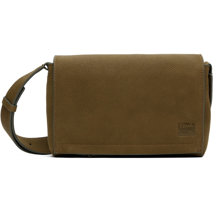 Photo: Paul Smith Khaki Flap Over Crossbody Bag