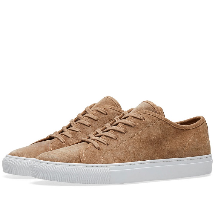 Photo: Common Projects Tournament Low Waxed Suede Neutrals