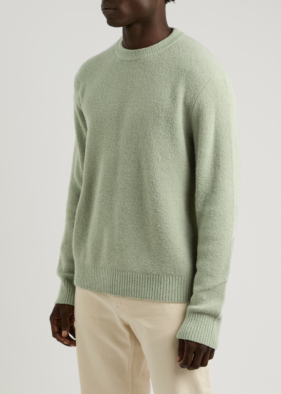 Wax London Wilde Wool-blend Jumper Green
