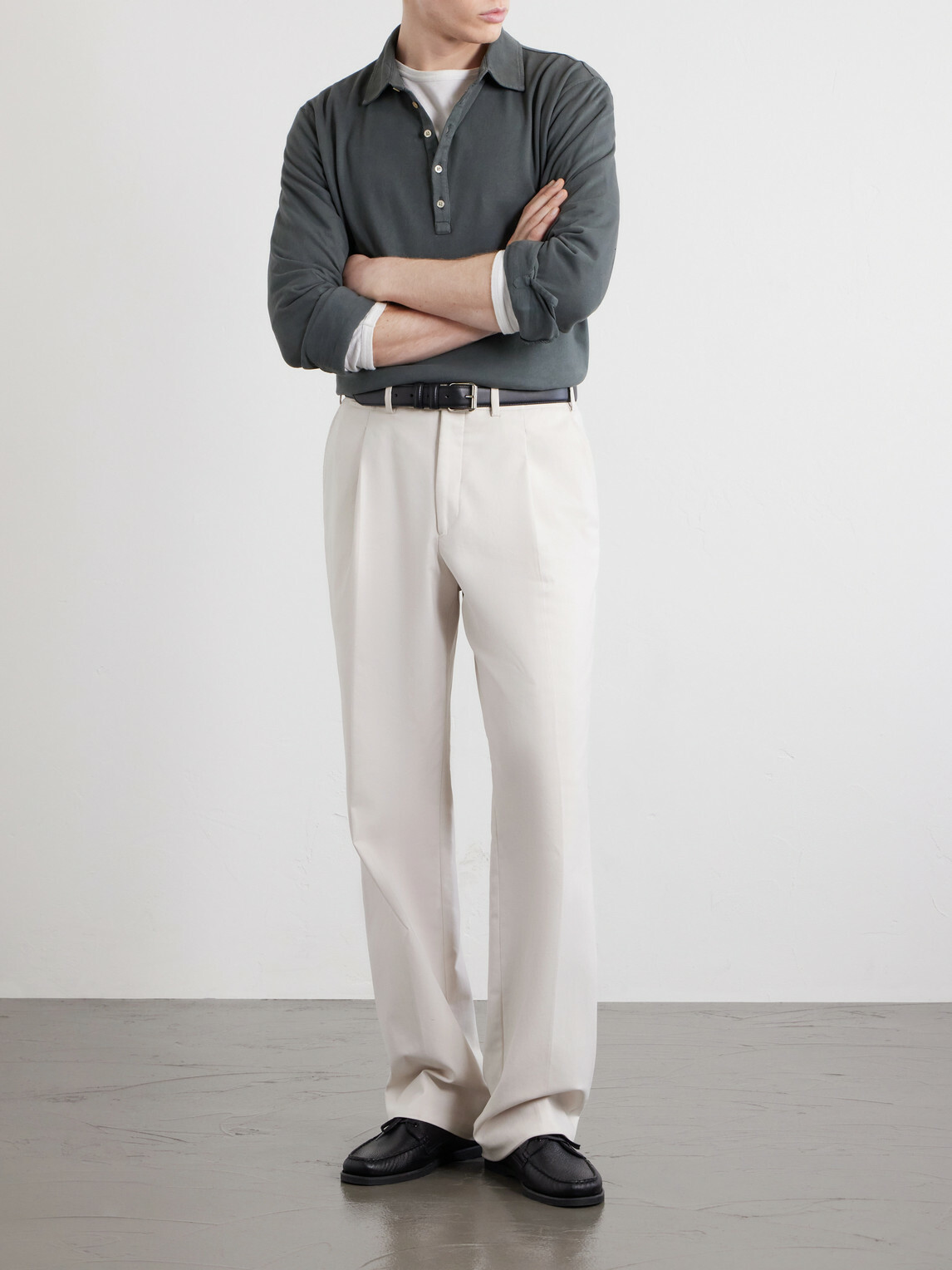 Massimo Alba - Raya Cotton-Jersey Polo Shirt - Gray