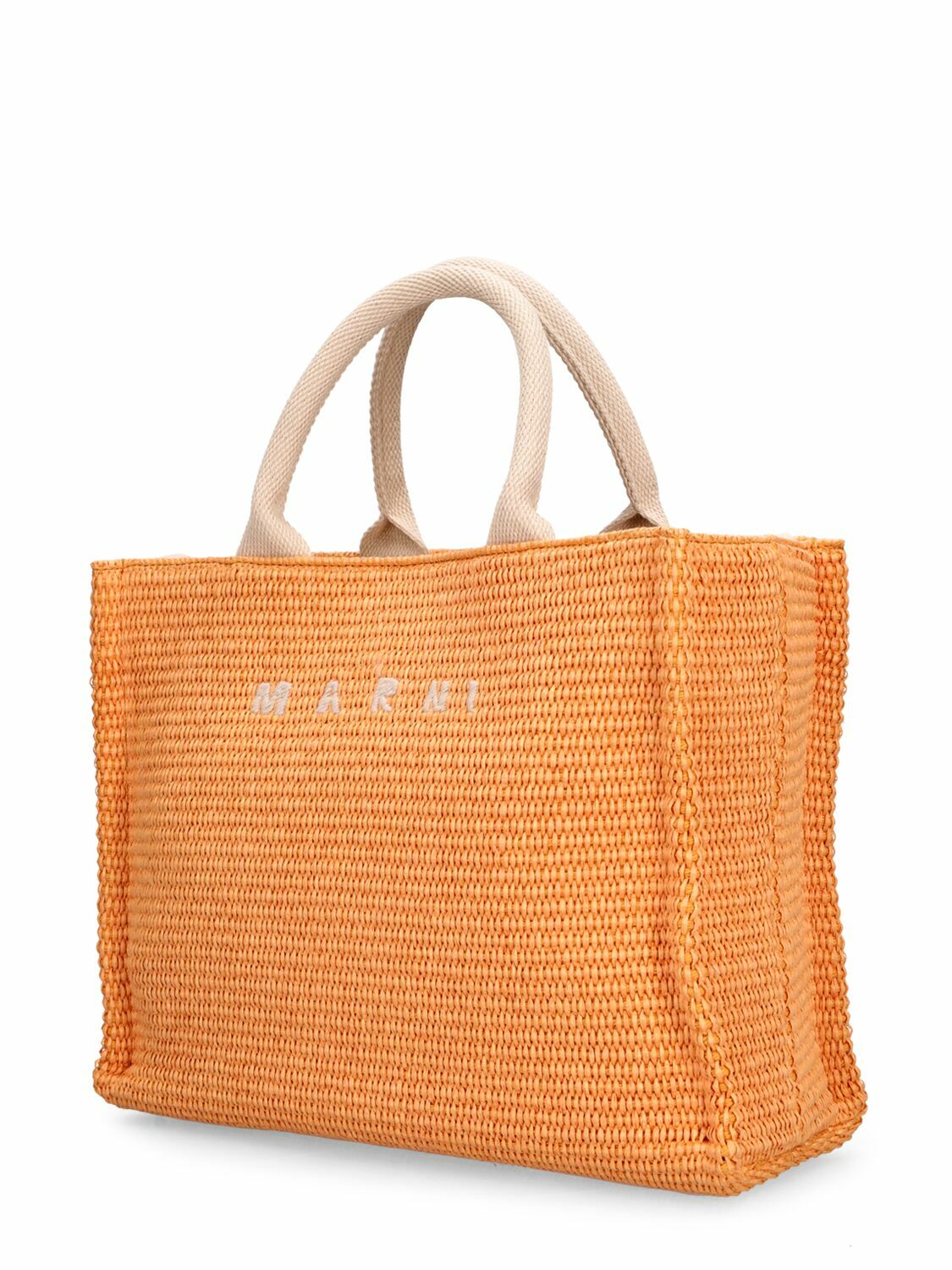 MARNI - Small Raffia Effect Tote Bag Marni