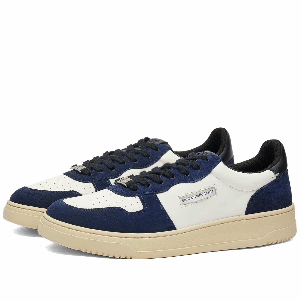 Photo: East Pacific Trade Men's Dive Court Sneakers in Navy/Off-White