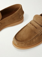Mr P. - Leo Suede Penny Loafers - Brown