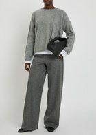 Vince Wide-leg Wool-blend Trousers Light Grey