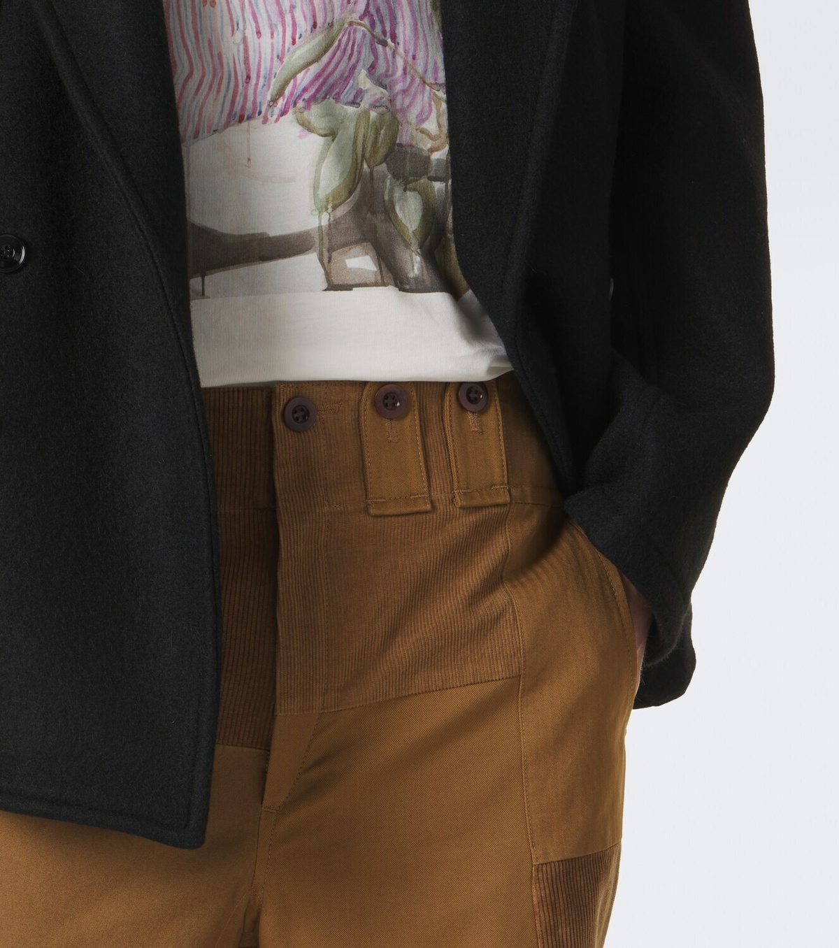 Junya Watanabe Patchwork cotton wide-leg pants