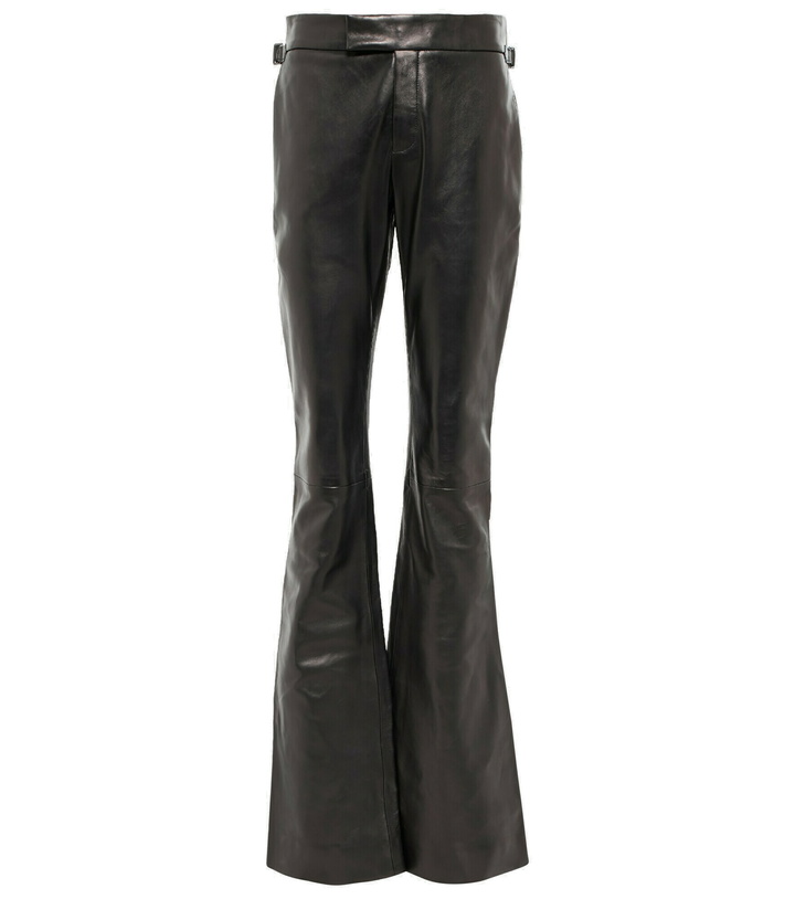 Photo: Tom Ford - Mid-rise leather flared pants