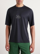 Portal - Lateral Peak Logo-Print Recycled-Jersey T-Shirt - Black